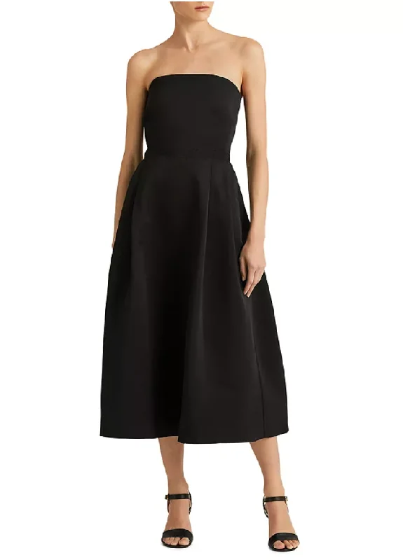 2 - ralph lauren black strapless midi dress