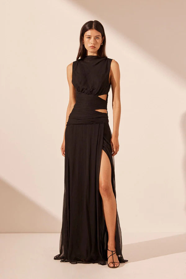 Claude Cut Out Side Split Maxi Dress