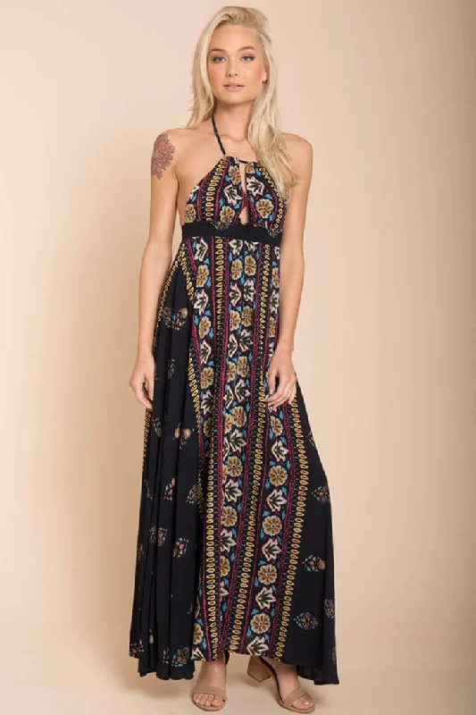 Shaylene Brunch Maxi Dress Navy