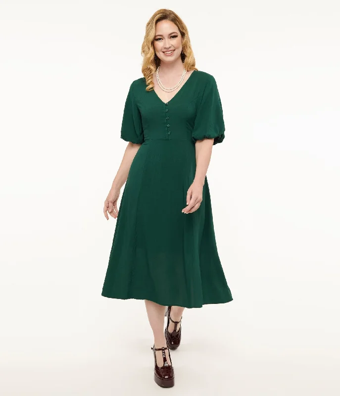 Forest Green Midi Dress